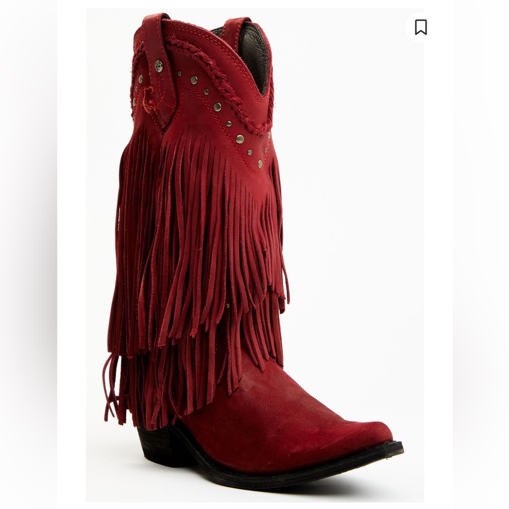 Women's Red Fringe Boots